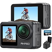 Amazon | AKASO Brave 7 LE アクションカメラ 4K60FPS 20MP 256GB