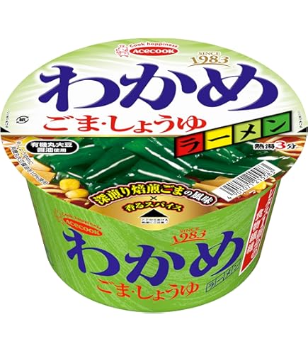 Amazon.co.jp: Acecook Wakame Ramen, Sesame and Soy Sauce, 3.2 oz