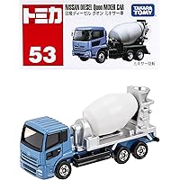 タカラトミー トミカ No.053 日産ディーゼル クオン ミキサー車 (箱) ミニカー おもちゃ 3歳以上 ブルー|ホワイト