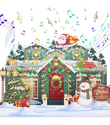 Christmas Merry-Go-Round Pop Up Card, Merry Xmas, Reindeers