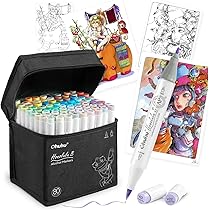 Amazon | Ohuhu マーカーペン 筆タイプ 24色25本 肌色系 プロ愛用