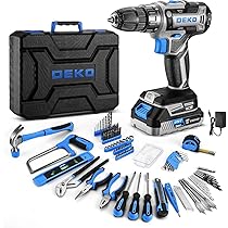 リョーセット　20枚 Amazon | 【20V電動ドリル付き】186点本組 工具セット ホーム