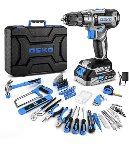 Amazon | 【20V電動ドリル付き】186点本組 工具セット ホーム