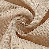 綿 麻 コットン リネン ハンドメイド DIY 手芸用 生地 幅150cm【カラー：白、薄いベージュ、濃いベージュ/サイズ： 1m 2m 3m 4m 5m】 (2ｍ, 濃いベージュ)