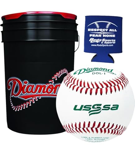 Diamond Sports DOL-1 HS Game And Practice Baseballs 3 Dozen  36 Balls With Rods Sports Insulated Can Sleeve
