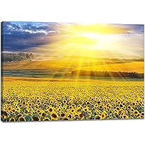 Amazon.co.jp: ひまわり 絵画 向日葵 アートパネル 花の絵 インテリア
