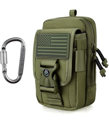 Fondina Porta Smartphone Tattico Xhorizon In Nylon 1000D - Cinturone Con Passante E MOLLE, Grande Capacità