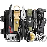 Suvival Kits 12 in 1, Gifts Idea for Men Dad Him Valentines Day, Survival Gear and Equipment, Cool Unique Fishing Hunting Ann