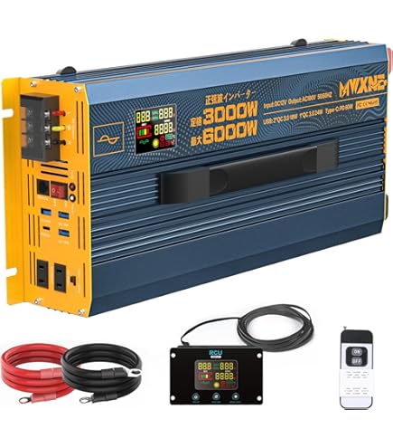 JIGUUN3000/6000DC12vからACへの電力インバーター