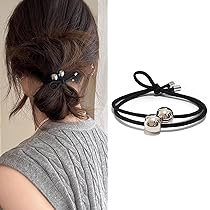 黒い流れるヘアアクセサリー Amazon | Yokosen ヘアゴム 黒 髪ゴム おしゃれ ヘア