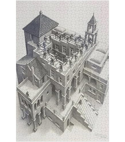 Amazon | 500ピース ジグソーパズル M.C.Escher 上昇と下降(1960