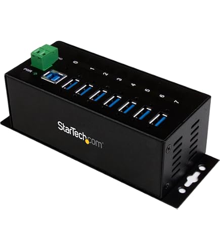 Amazon.co.jp: StarTech 7ポートUSB電源アダプタ付きハブ - サージ保護