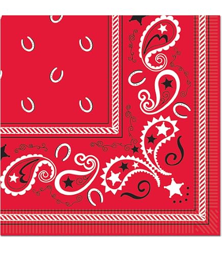 Beistle Bandana Paper Plates - 7-Inch Western-Themed Disposable Plates, 8 Count - View #7