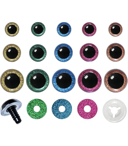 3d Glitter Plush Plastic Safety Eyes For Toys Amigurumi Teddy Bear Soft
