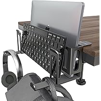 Amazon | BONTEC キーボードトレイ クランプ式 後付け デスク収納 幅