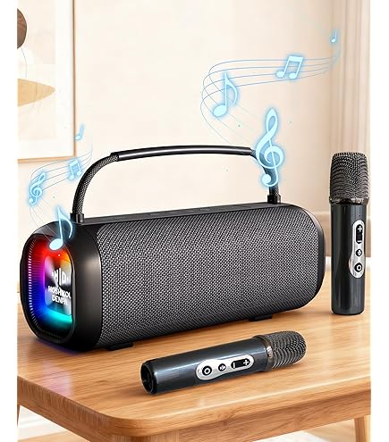 【新品未使用】VOSOCO ポータブルカラオケマシン T-03 VOSOCO ポータブルカラオケマシン T-03 マイク2本付き 未使用｜Yahoo