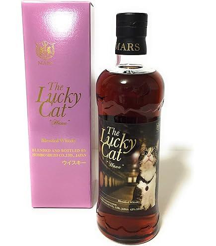 Amazon.co.jp: 本坊酒造 ブレンデッドウイスキー The Lucky Cat Double