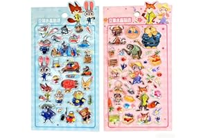 MoeLand 3dシール 実心 立体シール ぷくぷくぷっくり かわいい 2枚セット 立体 おしゃれ デコシール ごほうび 子供 貼り付け可能 贈り物 手帳 携帯 DIY用 手帳用 貼り付け可能 女の子（001）