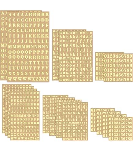 Big Grad Letters EORTA Gold Letter Stickers 1 Inch 26 A-Z Alphabet ...