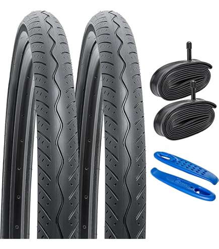 Amazon | 自転車タイヤ 24インチ 2本セット 24×2.125 H/E ブラック