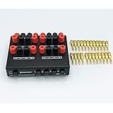 スピーカーセレクター 2in ⇔ 4out バナナプラグ 24本付 スピーカー スイッチャー 【DLAVE】