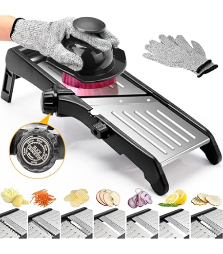 フランス製マンドリンスライサー Amazon | Bron Chef's マンドリンスライサー 安全足と4枚の刃