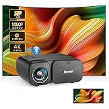 Jimveo プロジェクター 超小型1080P フルHD Bluetooth5.0搭載 5GWiFi 家庭用短距離投影ホームシアターミニプロジェクター 250"大画面 HIFIスピーカー内蔵ポータブルホームプロジェクター スマホ/パソコン/タブレット