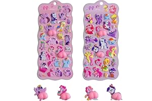 愛くるしい お馬さん! かわいい 立体3Dシール ぷにぷに 動物デザイン - 2枚セット 手帳/スマホデコレーション用 ご褒美シール