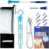 CleanHike Hydration Bladder Cleaning Kit - 6-in-1 Water Reservoir Cleaning Kit of 3 Brushes, Collapsible Frame, 12 Cleansing 