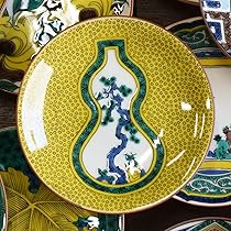 ⭐九谷焼 鉄銹掻落し風神図飾り皿 吸坂手 明治時代 掻き落し骨董品レア物飾り ⭐九谷焼 鉄銹掻落し風神図飾り皿 吸坂手 明治時代 掻き落し骨董