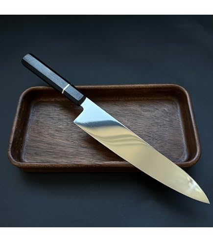 Amazon｜刀舟技研 包丁 牛刀 (左利き用) 270mm 「 刀舟 鎚目モナカ