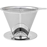 ストリックスデザイン ペーパーフィルターのいらないステンレスコーヒードリッパー 2~4杯用 ブラシ不要 2層メッシュ構造 SD-901