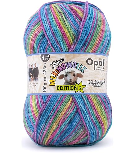 Amazon | 毛糸 Opal オパール ファインメリノウール2 4ply 11631.夢色