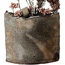 Amazon.co.jp: 常滑焼 石堂作 花器 (白タタラ合せ四角) : ホーム