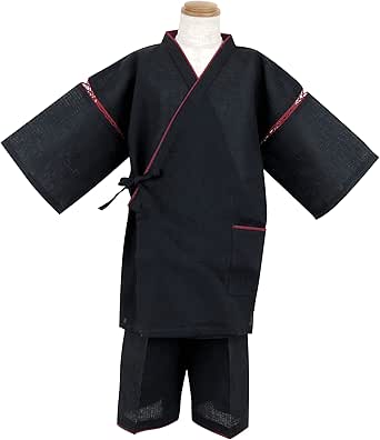 甚平 男の子 かっこいい柄のキッズ甚平 130cm 黒地 唐獅子 Tkj7 130 着物 浴衣 甚平 通販 Amazon