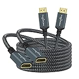 Twozoh HDMI延長ケーブル 5M 2本入り 4K HDMIエクステンダー オス-メスコード ナイロン編組HDMI 2.0ケーブルアダプター 4K@60Hz 3D HDR対応