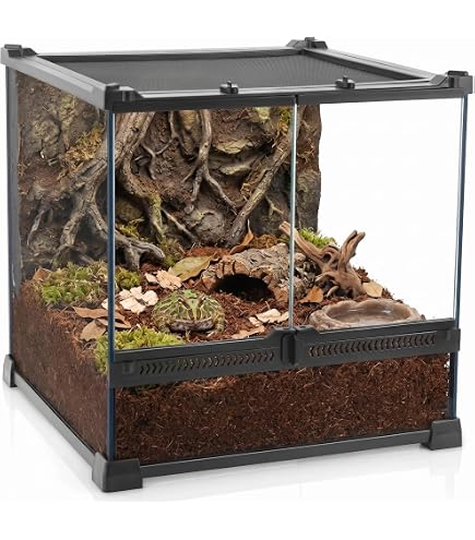 Amazon | Zoo Med ReptiBreeze LED Lights Deluxe Black Screen Cage