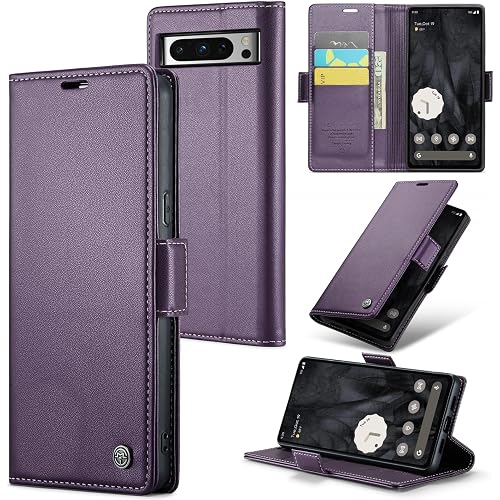 ELEPIK for Google Pixel 8 Pro Case with Card Holder, Kickstand [3 Card Holder + 1 Cash Slot] [for Women & Men] [Durable PU Le