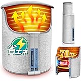 Katurasun パネルヒーター 足元ヒーター 【省エネ 高温版 360°発熱】 遠赤外線デスクヒーター 筒型 冬新登場 5段階温度調整 2/4/6/8hタイマー設定 1年品質保証 転倒自動OFF 折り畳み式 持ち運び便利 取り外し可能な天板付き 