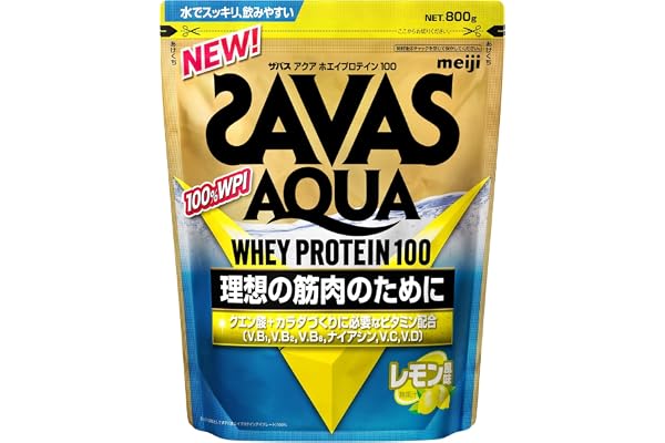 ザバス(SAVAS) アクア ホエイプロテイン100 レモン風味 [WPI] 800g 明治