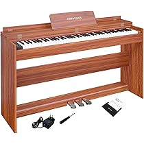 Amazon | KIMFBAY 電子ピアノ 88鍵盤 ハンマーアクション鍵盤 木製