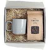TOKYO COFFEE 東京コーヒー オーガニック ブレンド コーヒー豆 & HASAMI マグカップ ギフトに最適 (ギフト 150g + HASAMI CLEAR MUG M)
