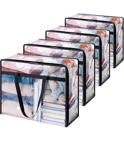 Amazon.co.jp: Hillban 大型クリアトラベルパッキングキューブ 6個 3