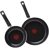 Tefal Aluminium Non-Stick 20cm & 28cm Frying Pan Twin Pack, Black, (Pack of 2)