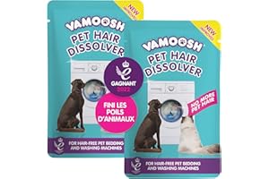 Vamoosh Pet Hair Dissolver- Pet Hair Remover for Washing Machines, 6x100g (2 Boxes), Removes Odour Dissolves Dog, Cat, Animal Fur, Cleans Pet Bedding in Washing Machine, Easy to Use, Up to 6 Washes