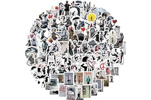 バンクシー ステッカー 100枚セット シール 防水 デカール おしゃれ かっこいい 人気 文房具 スノボ スケートボード 荷物 スーツケース ギター 水筒 スマホケース スケボー カー 自転車 バイク ヘルメットなど用