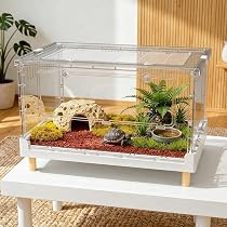 ち*。様 美品 爬虫類 小動物 飼育ケージ 75cm 扉で開け閉め便利 ホイール Amazon | Ruexue 大型 透明 爬虫類・小動物ケージ 折り畳み式 脱走防止