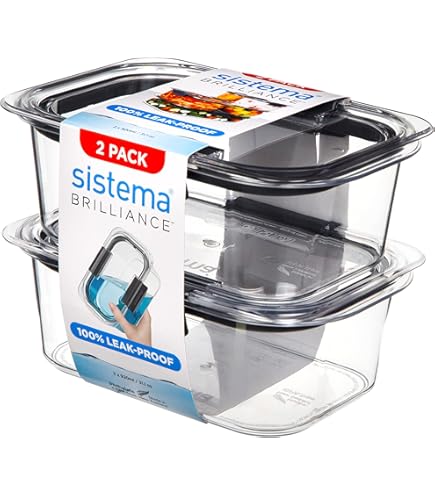 Amazon｜Sistema Brilliance 漏れ防止 食品保存容器 ランチボックス 14