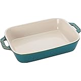 staub ストウブ 「 レクタンギュラー ディッシュ ターコイズ 20×16cm 」 セラミック グラタン皿 キッシュ 耐熱 オーブン 電子レンジ対応 【日本正規販売品】 Vintage Color Dish 40511-868
