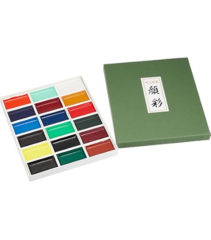 Amazon | ナカガワ胡粉 日本画用絵具 鳳凰 顔彩 24色 | 絵具 通販